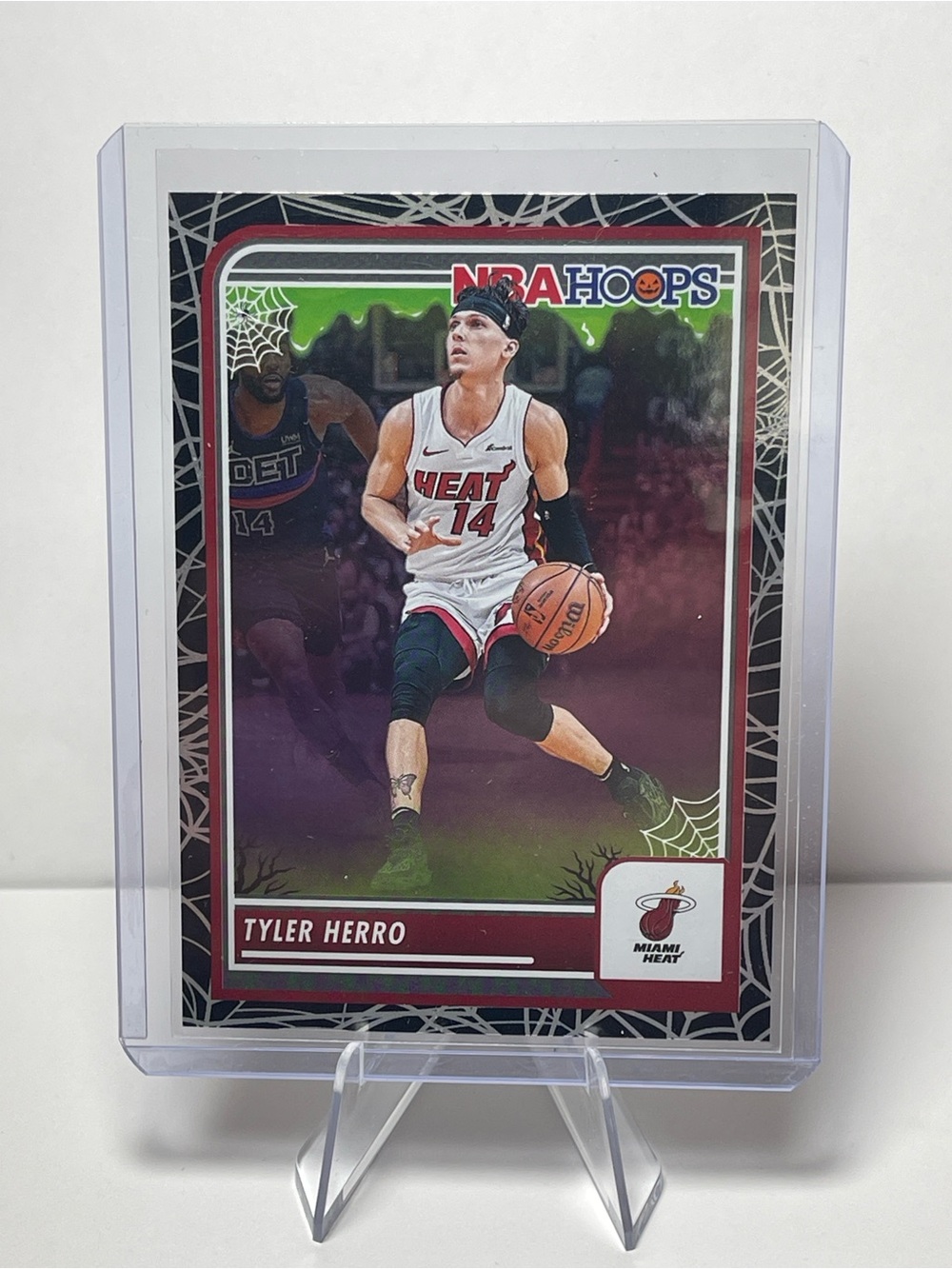Tyler Herro 2023-24 Haunted Hoops Basketball Spider Web Holo SSP #126